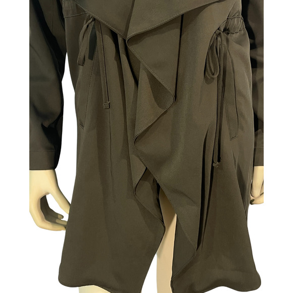 3/$20 Simply Vera Wang Sz XS Open Front Long Cardigan Jacket Waterfall Drape - Picture 6 of 9